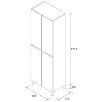 COL.INFINITY 60X181X37 4P ROAF - SALGAR Réf. 106310