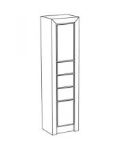 COLONNE 1 PORTE - 2 tiroirs, 4 tablettes - DECOTEC Réf. 1254821