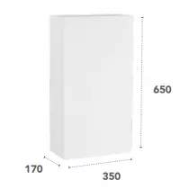 Colonne 1 porte Harmonie 35x65cm Blanc mat - OZE Réf. HAR-C650BM