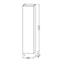 Colonne 40 cm H147cm Charnières à droite Laque - JACOB DELAFON Réf. EB1850D-TL