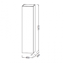 Colonne 40 cm H147cm Charnières à gauche Laque - JACOB DELAFON Réf. EB1850G-TL