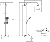 Colonne bain-douche thermostatique July+ Chromé  - JACOB DELAFON Réf. E35680-9-CP