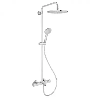 Colonne bain-douche thermostatique July+ t�te ronde Chrom� - JACOB DELAFON R�f. E35680-9-CP
