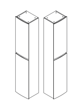 Colonne BEL AMI laquée 1 porte 180 cm - Charnières à gauche ou à droite - DECOTEC Réf. 1820441 / 1820451