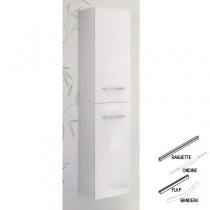 Colonne BENTO 35cm H.160cm 2 portes / Poignée Bandeau, Baguette, Flap ou Ondine - Laque au choix - DECOTEC 1792261 / 1792271