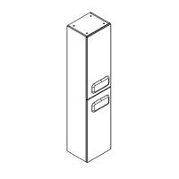 Colonne BENTO 35cm H.160cm 2 portes / Poignée Nuage laque mate - Laque au choix - DECOTEC Réf. 1798651 / 1798661