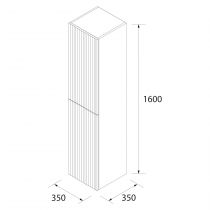 Colonne BIBA 160cm 2 portes Chêne africain - SALGAR Réf. 102996