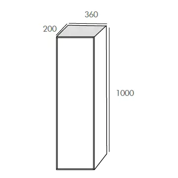 Colonne Dakota 36x100cm Ch�ne massif / Blanc  - O\'DESIGN R�f. DAKOTA-C1000B