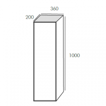 Colonne Dakota 36x100cm Chêne massif / Blanc  - O\'DESIGN Réf. DAKOTA-C1000B