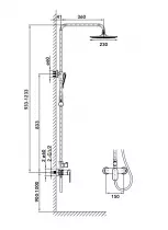 Colonne de douche mécanique Iris Gun - OZE Réf. IRIS500G