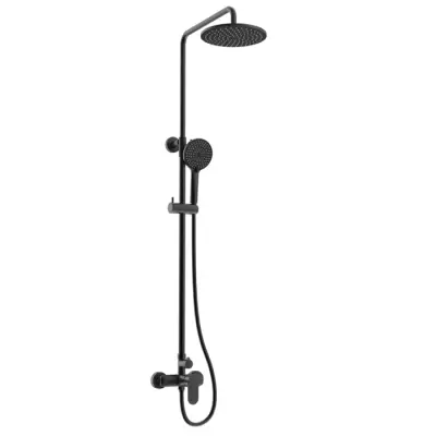 Colonne de douche m�canique Iris Noir mat - OZE R�f. IRIS500NM