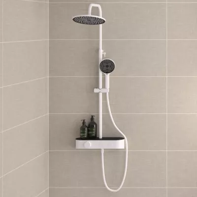 Colonne de douche thermostatique Aquanova Blanc mat - KINEDO R�f. CD366