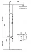 Colonne de douche thermostatique Chromé - OZE Réf. C800