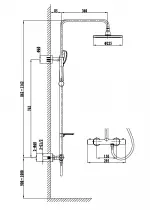 Colonne de douche thermostatique Chromé - OZE Réf. X800