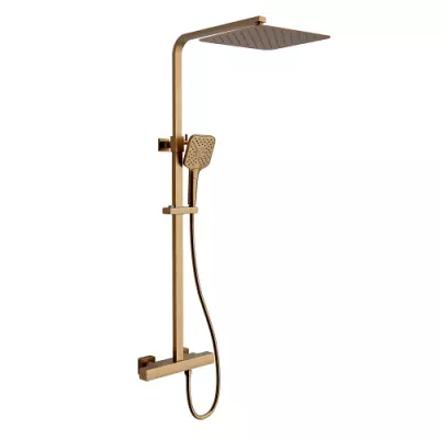Colonne de douche thermostatique GRAFIK Cuivre bross� PVD - O\'DESIGN R�f. GRAF800CB
