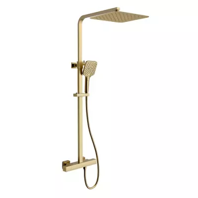 Colonne de douche thermostatique GRAFIK Or bross� PVD - O\'DESIGN R�f. GRAF800OB