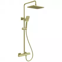 Colonne de douche thermostatique Haxo Or brossé - OZE Réf. HAXO800OB
