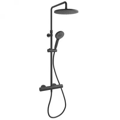 Colonne de douche thermostatique July+ Noir mat - JACOB DELAFON R�f. E35678-9-BL
