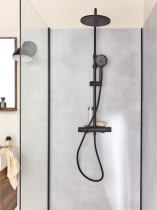 Colonne de douche thermostatique July+ Noir mat - JACOB DELAFON Réf. E35678-9-BL