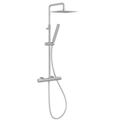 Colonne de douche thermostatique M�tro carr�e Chrom� - JACOB DELAFON R�f. E26595-CP