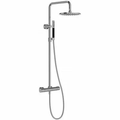Colonne de douche Toobi mitigeur thermostatique douche de t�te ronde Chrome - JACOB DELAFON R�f. E8993-CP