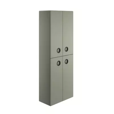 Colonne double 60cm H. 162 cm laqu�e JOLIE M�ME 60 cm 4 portes - poign�es Noir mat - DECOTEC R�f. 1814072