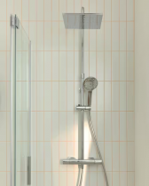 Colonne douche thermostatique July+ Chromé - JACOB DELAFON Réf. E35679-9-CP