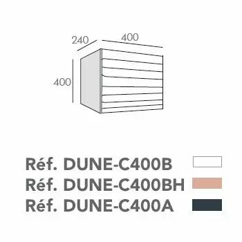 Colonne Dune 40x40cm Blanc Craie - O\'DESIGN R�f. DUNE-C400B