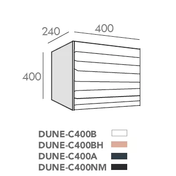 Colonne Dune 40x40cm Noir absolu - O\'DESIGN R�f. DUNEC400NM
