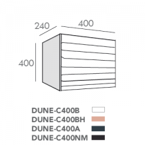 Colonne Dune 40x40cm Noir absolu - O\'DESIGN Réf. DUNEC400NM