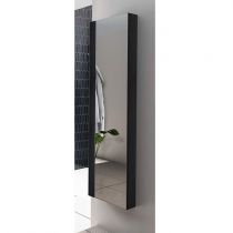 Colonne flaconnier Signature 40cm H.160 cm 1 porte miroir  / Mélaminé décor bois au choix  - DECOTEC  Réf. 1823481