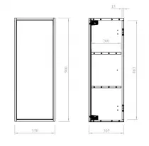 Colonne Gamma 35x90cm 1 porte Blanc mat - OZE Réf. GAMMA-C900BM