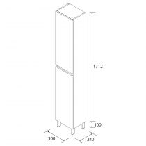 Colonne Infinity 30 cm 2 portes Chêne Africain - SALGAR Réf. 106308