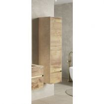 Colonne Karma L.41cm H.160cm 1 porte/1 tiroir Céram décor & Laque ou Chêne ou Full céram - DECOTEC