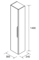 Colonne LUVA 30x140cm Aqua - SALGAR R&eacute;f. 119738