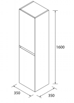 Colonne Mara 2 portes 35x160cm Chêne européen - SALGAR Réf. 114015