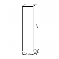 Colonne Nouvelle Vague 35cm version droite 1 porte mélaminé - JACOB DELAFON Réf. EB3047D-MM