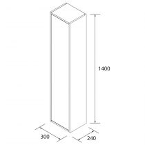 Colonne OPTIMUS 30 cm 1 porte Blanc satiné - SALGAR Réf. 104186