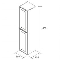 Colonne Renoir 35x160cm 2 portes Anthracite mat - Poignées à personnaliser - SALGAR Réf. 91322