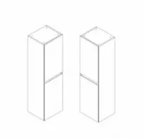 Colonne Signature 46cm H.160 cm 2 portes / Laque au choix - DECOTEC Réf.1823391