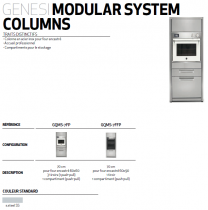 Colonne STEEL Genesi Modular System pou four encastré