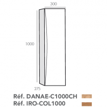 Colonne suspendue Danaé Chêne massif - O\'DESIGN Réf. DANAE-C1000CH