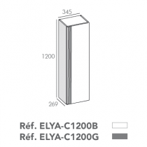 Colonne suspendue Elya 35x120cm Graphite - O\'DESIGN Réf. ELYA-C1200G