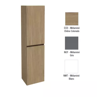 Colonne TOLBIAC 40 cm 2 portes - Finition m�lamin� (3 coloris au choix) - JACOB DELAFON R�f. EB2362-XX