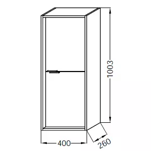Colonne Vivienne 40cm M�lamin� sans poign�es - JACOB DELAFON R�f. EB1587-MM-MM