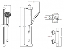 Combiné thermostatique douche July+ Chromé - JACOB DELAFON Réf. E35682-9-CP