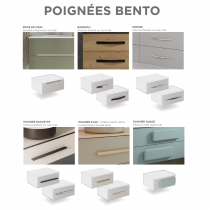 Commode BENTO L120 - 3 tiroirs - poignée Nuage - DECOTEC Réf. 1798701