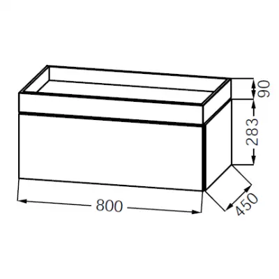 Commode Caf� Terrace 80 cm Ch�ne / Laque - JACOB DELAFON R�f. EB2437-Px-TL