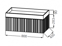 Commode Café Terrace 80 cm Chêne structuré \ Drap de soie\  - JACOB DELAFON Réf. EB2437S-PX-PX