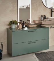 Commode Odeon Rive Gauche 100cm 2 tiroirs Laque - JACOB DELAFON Réf. EB2549-Rx-TL
